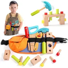 GENERICO - Set Cinturón De Herramientas De Madera Didáctico Para Niños