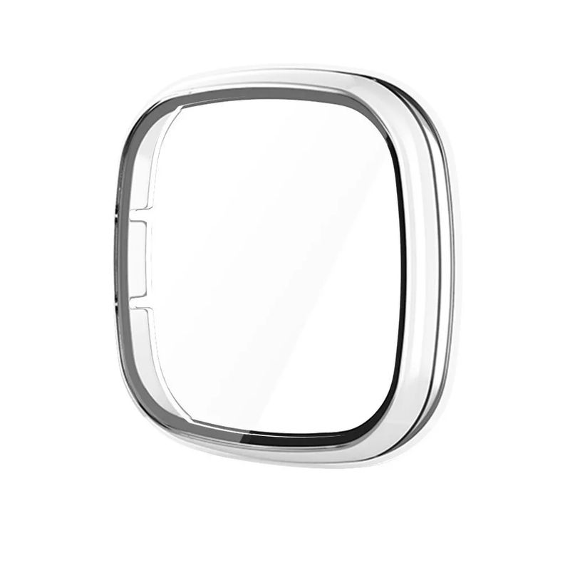 GENERICO - Protector Carcasa Con Vidrio para Fitbit Versa 3 / Sense -Transparente