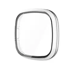 GENERICO - Protector Carcasa Con Vidrio para Fitbit Versa 3 / Sense -Transparente