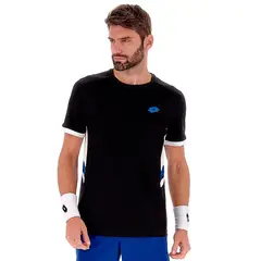 LOTTO - Polera de Tenis Hombre - Squadra III Negro - Negro