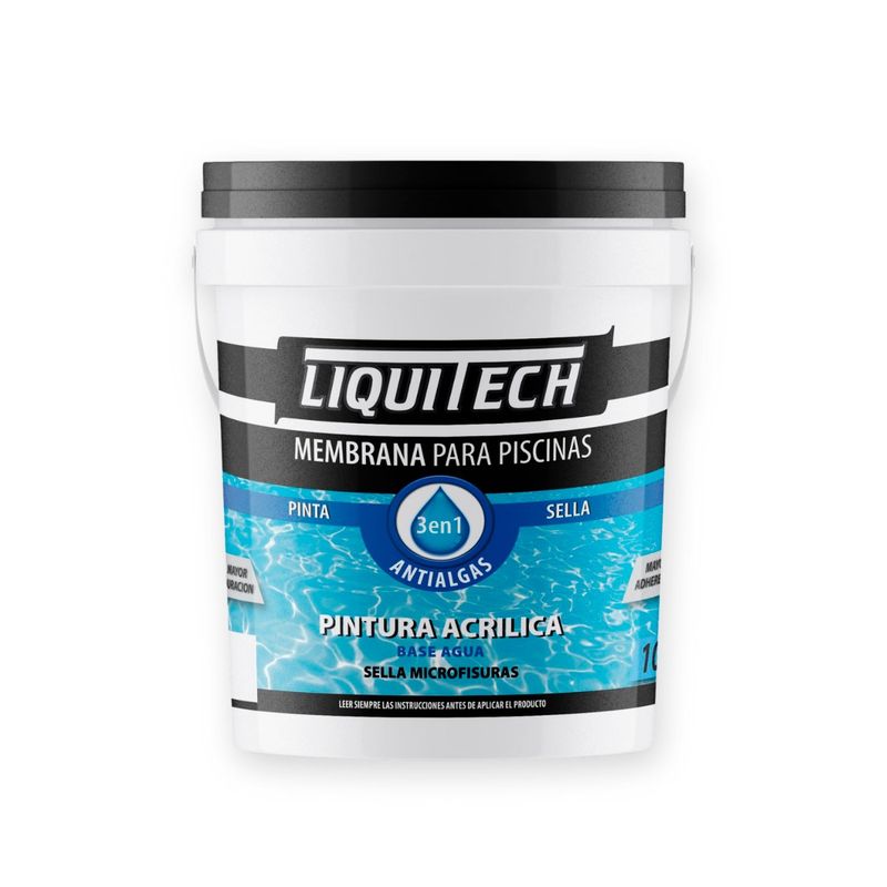 GENERICO - Liquitech Membrana Piscina 10 Lts. Merclin / Azul Caribe