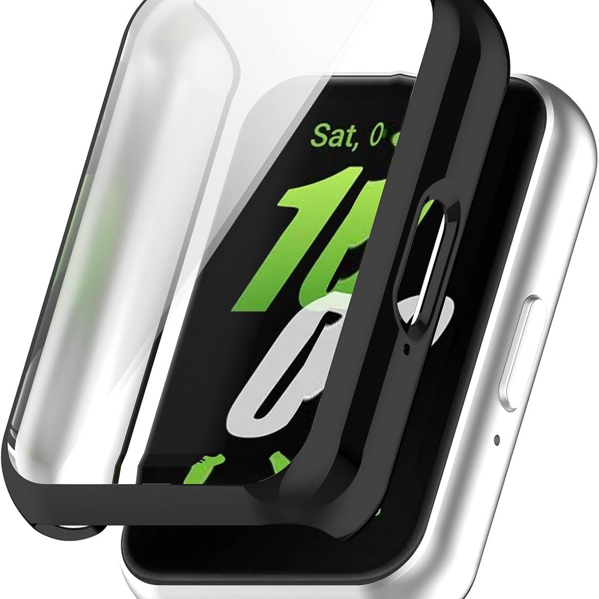 GENERICO - Protector Carcasa Vidrio Para Galaxy Fit 3 R390 Negro