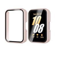 Protector Carcasa Vidrio Para Galaxy Fit 3 R390 Rosado