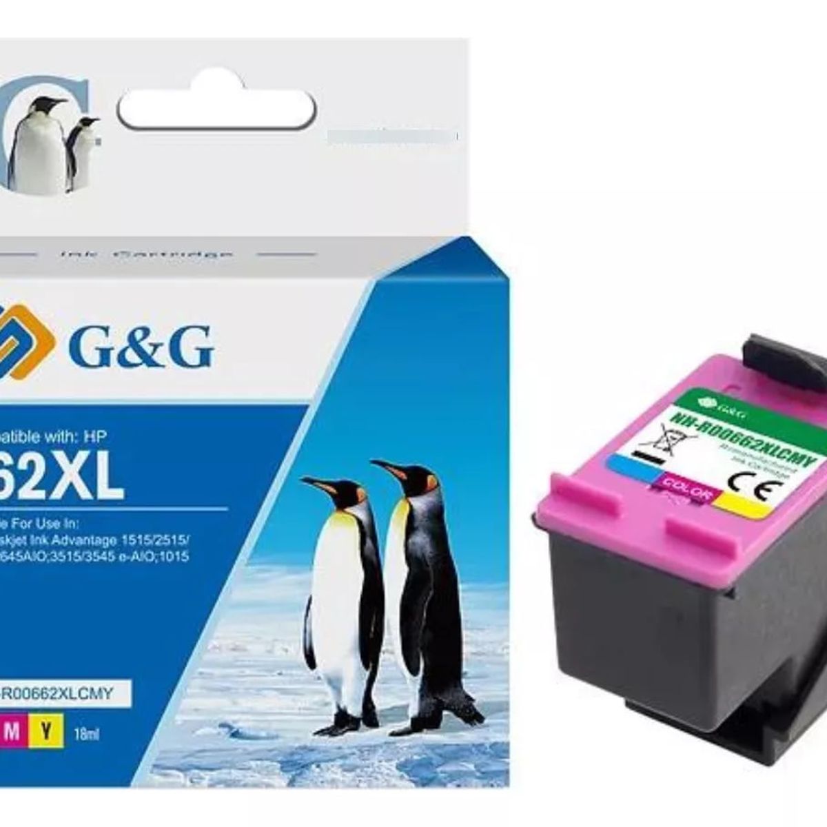 GENERICO - Cartucho Alternativo H-662XL G&G Color 18 ml