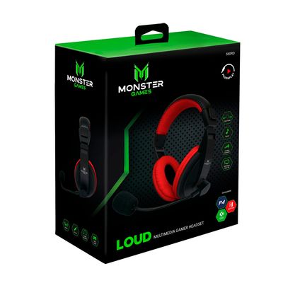 Imagen 2 del producto AUDIFONO GAMER MONSTER LOUD RED …