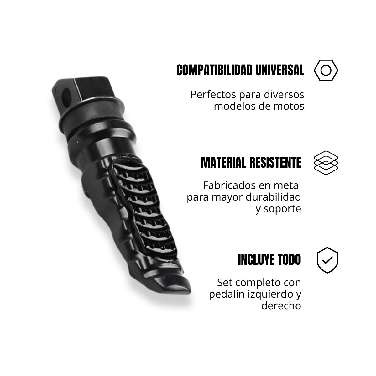 GENERICO - Pedalines Apoya Pies Estriberas Para Motocicleta