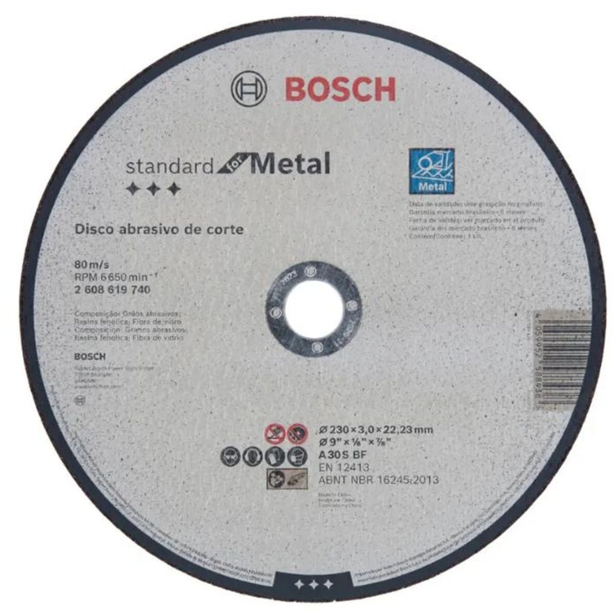 BOSCH - DISCO CORTE METAL 9 X 30 MM BOSCH