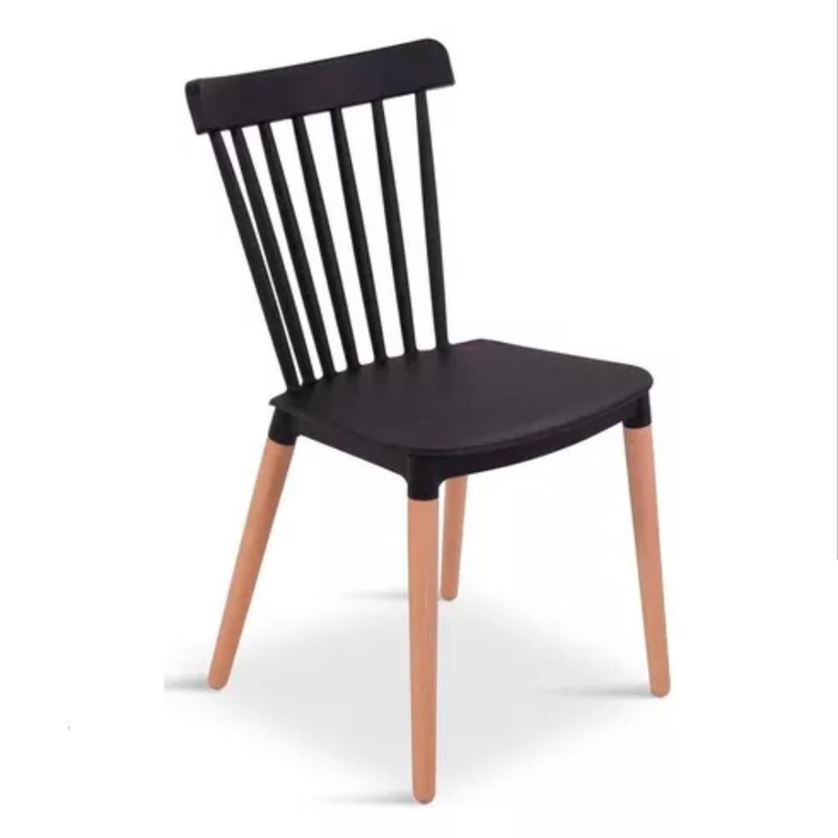 HABITA2 CHILE - Silla de Comedor Windsor de Polipropileno Negro
