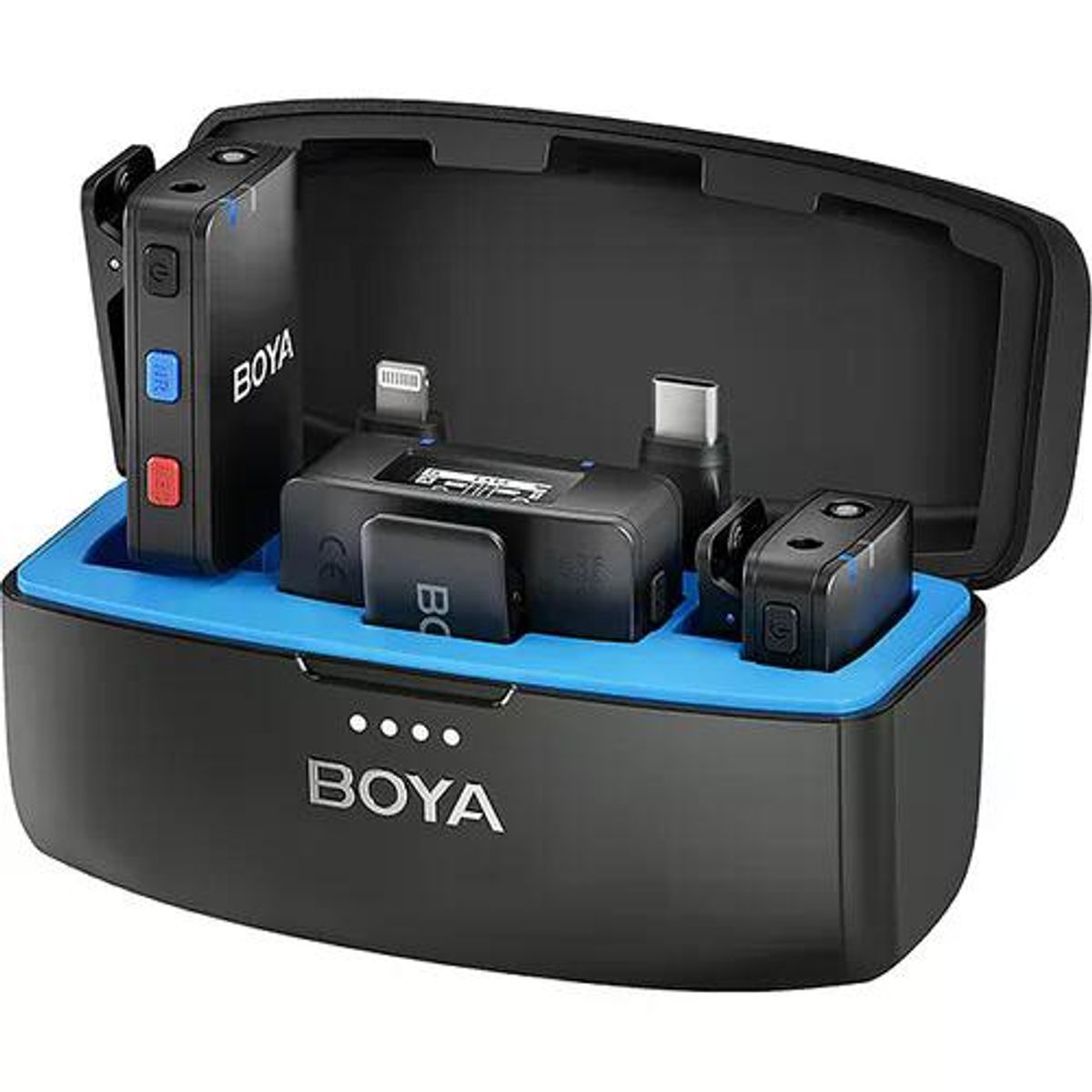 BOYA - Boya BOYAMIC Micrófono Doble 3-EN-1 Con Grabadora y 300 Metros de Alcance