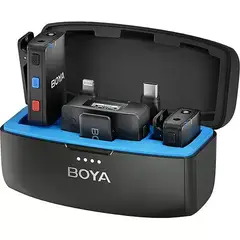 BOYA - BOYAMIC Micrófono Doble 3-EN-1 Con Grabadora y 300 Metros de Alcance