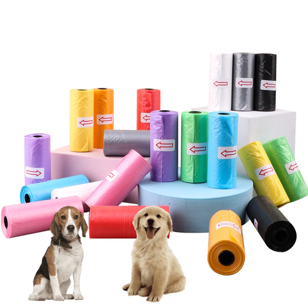 MASCO TODO - 30 Rollos Bolsas Excremento Caca de Perros Gatos Desechos