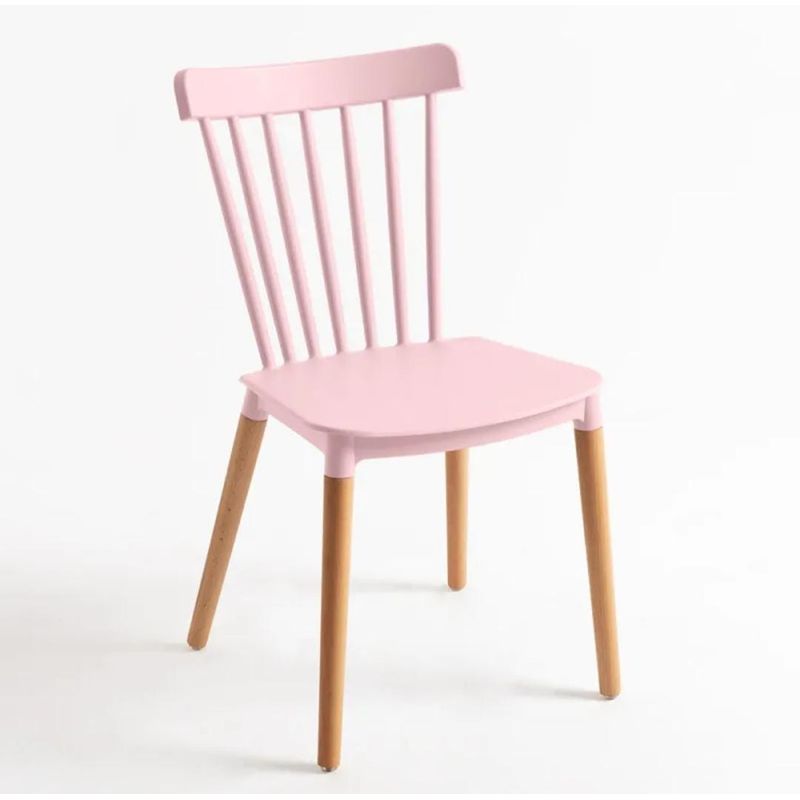 GENERICO - Silla de Comedor Windsor de Polipropileno Rosada
