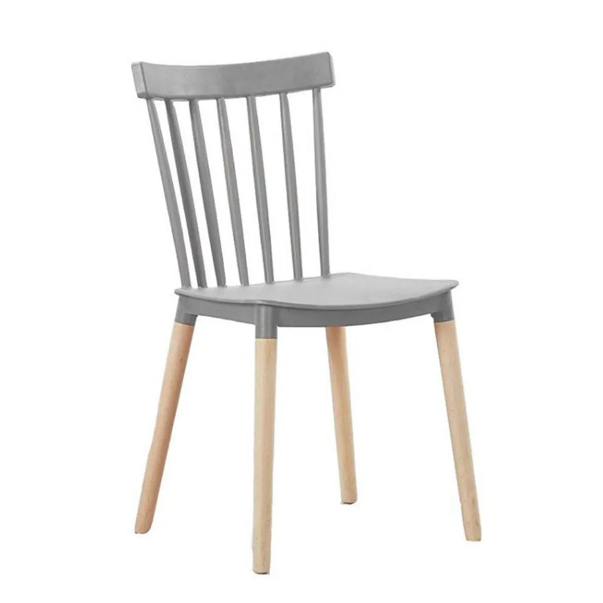 GENERICO - Silla de Comedor Windsor de Polipropileno Gris