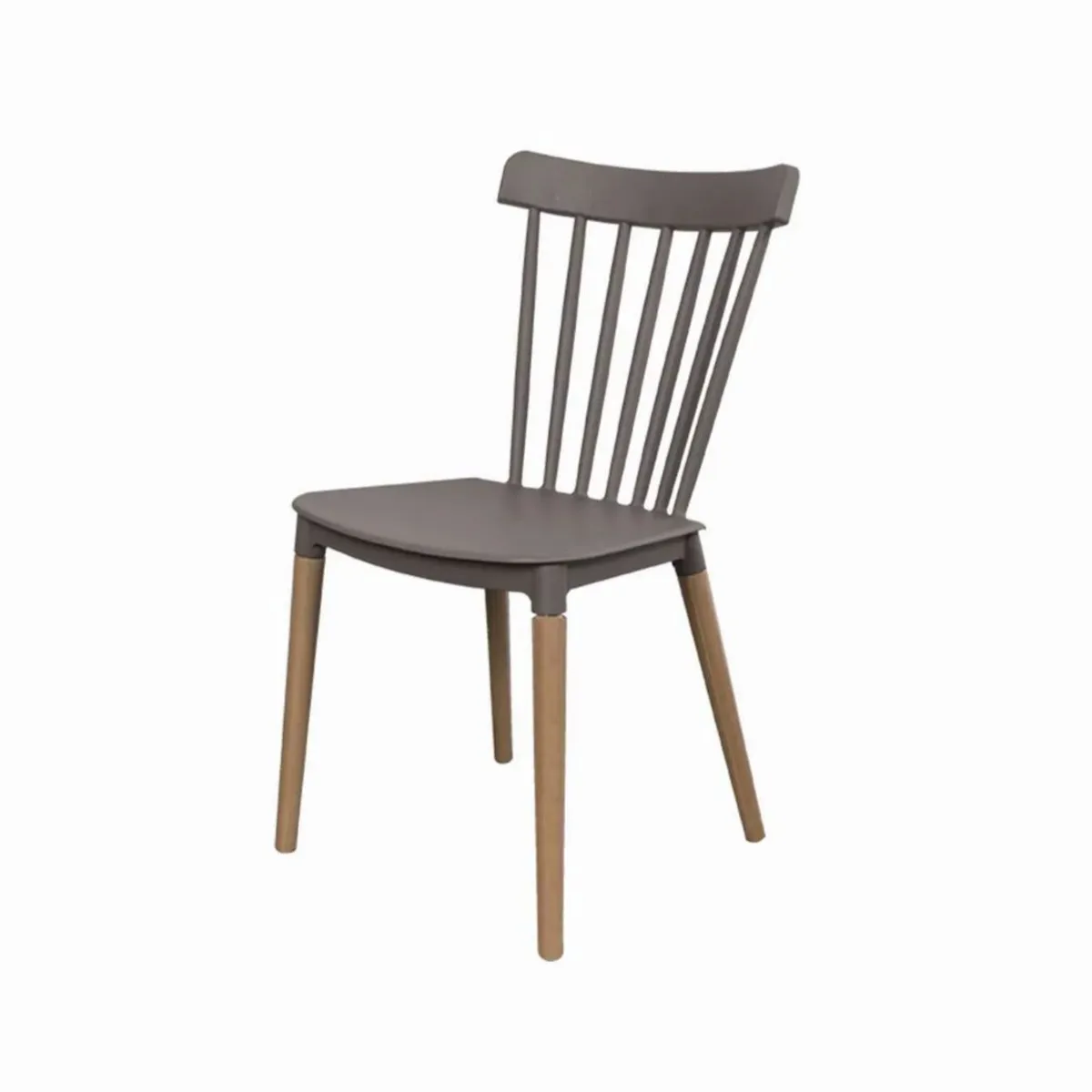 GENERICO - Silla de Comedor Windsor de Polipropileno Gris