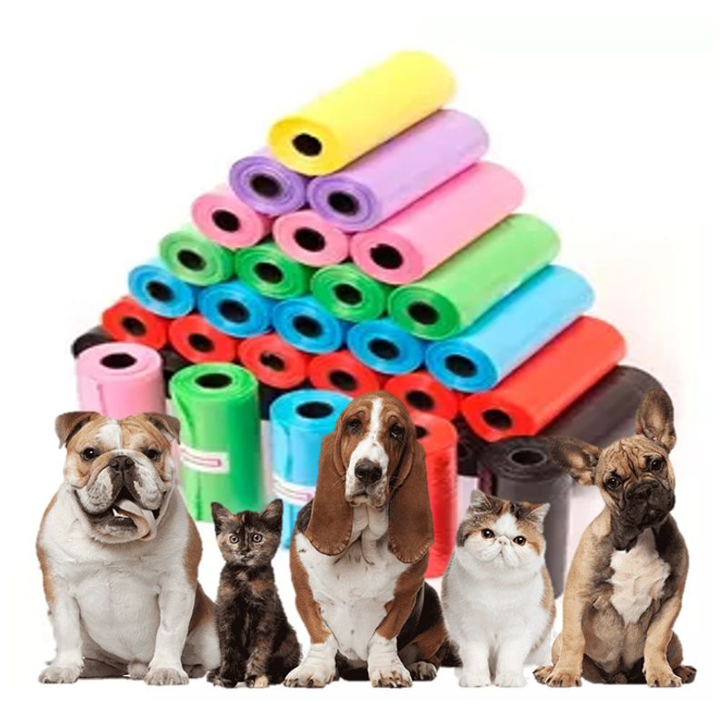 GENERICO - 12 Rollos Bolsas Excremento Caca de Perros Gatos Desechos