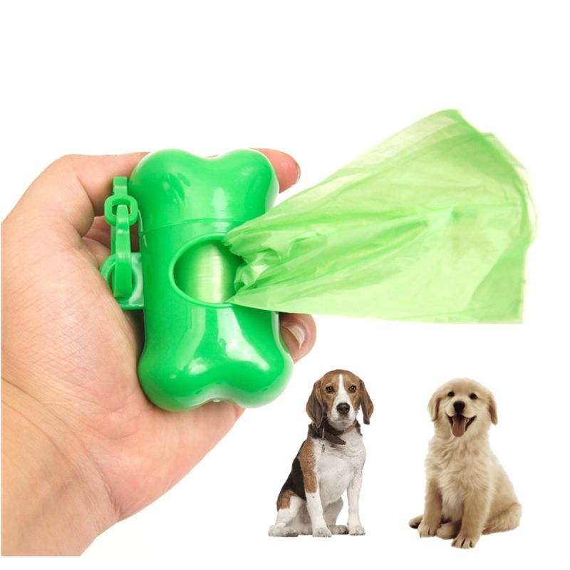 GENERICO - Dispensador de Bolsas Excremento Mascotas + 2 Rollo de Bolsa