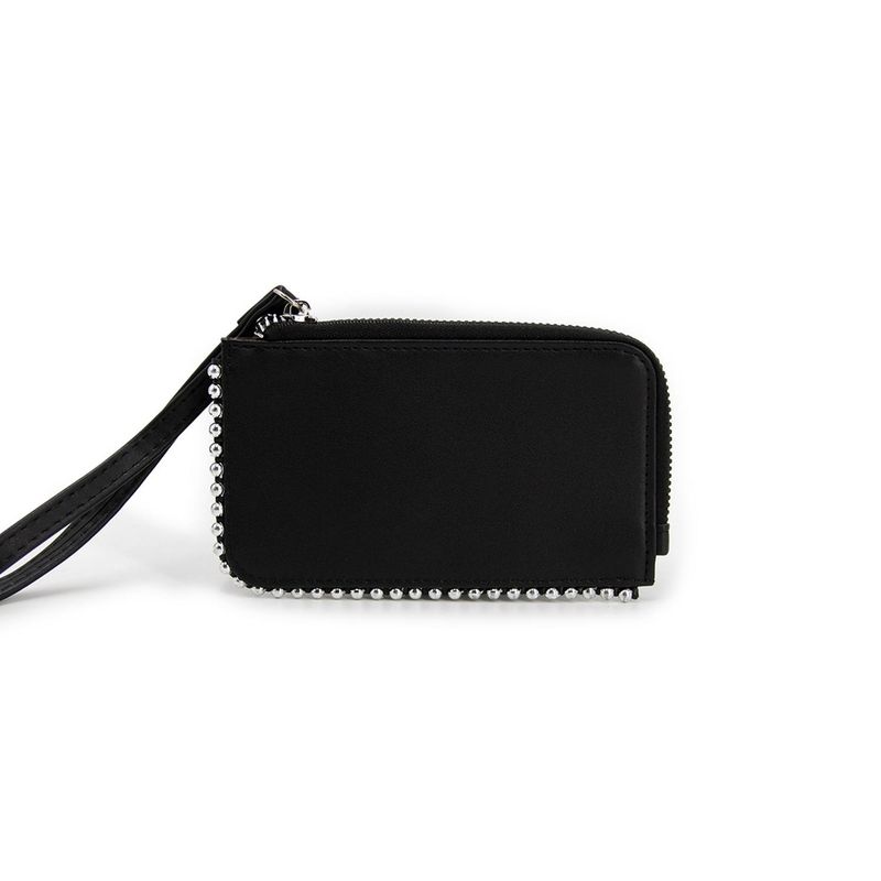 GENERICO - Tarjetero monedero diseño de tachas y strap