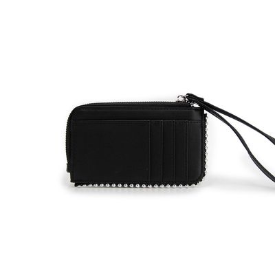 Imagen 2 del producto Tarjetero monedero diseño de tachas y strap