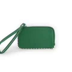 GENERICO - Tarjetero monedero diseño de tachas y strap