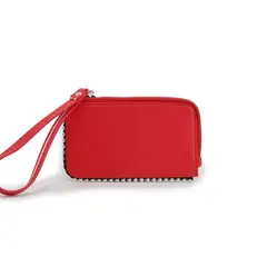 GENERICO - Tarjetero monedero diseño de tachas y strap