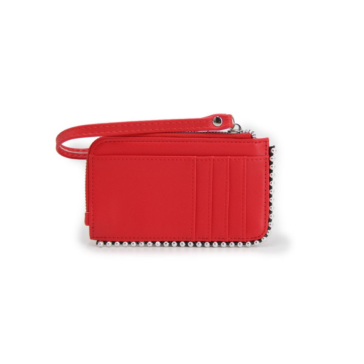 GENERICO - Tarjetero monedero diseño de tachas y strap