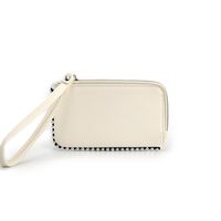 Tarjetero monedero diseño de tachas y strap