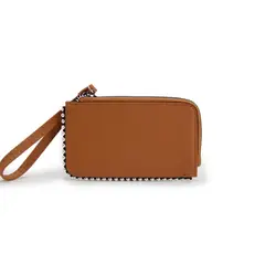 GENERICO - Tarjetero monedero diseño de tachas y strap
