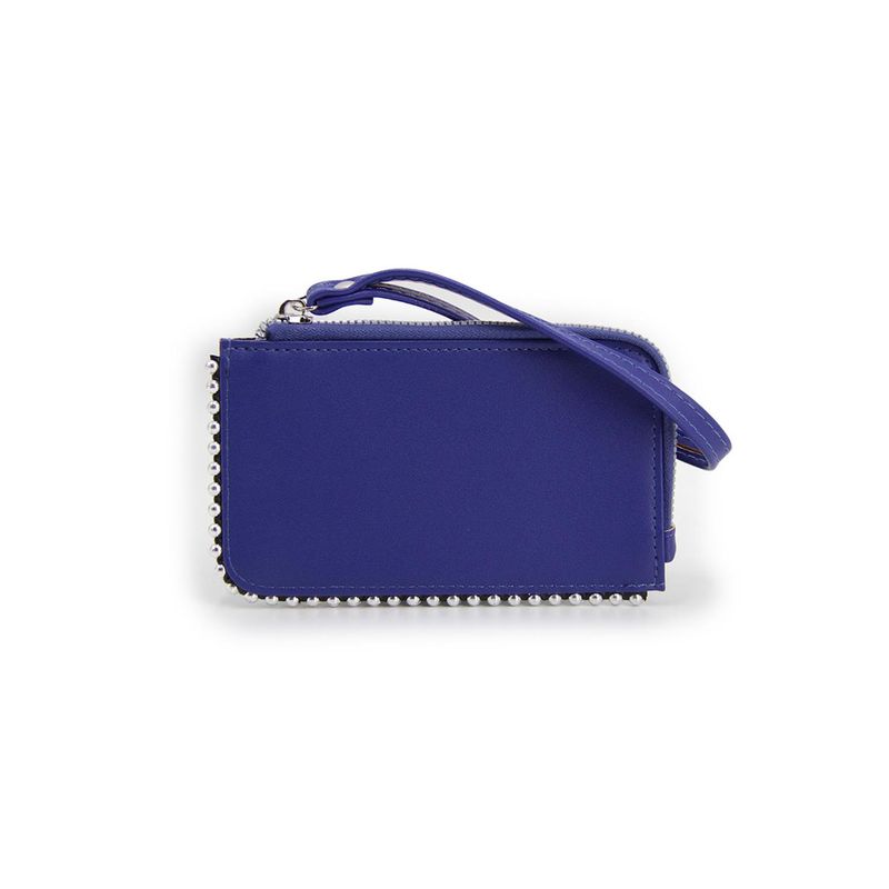 GENERICO - Tarjetero monedero diseño de tachas y strap