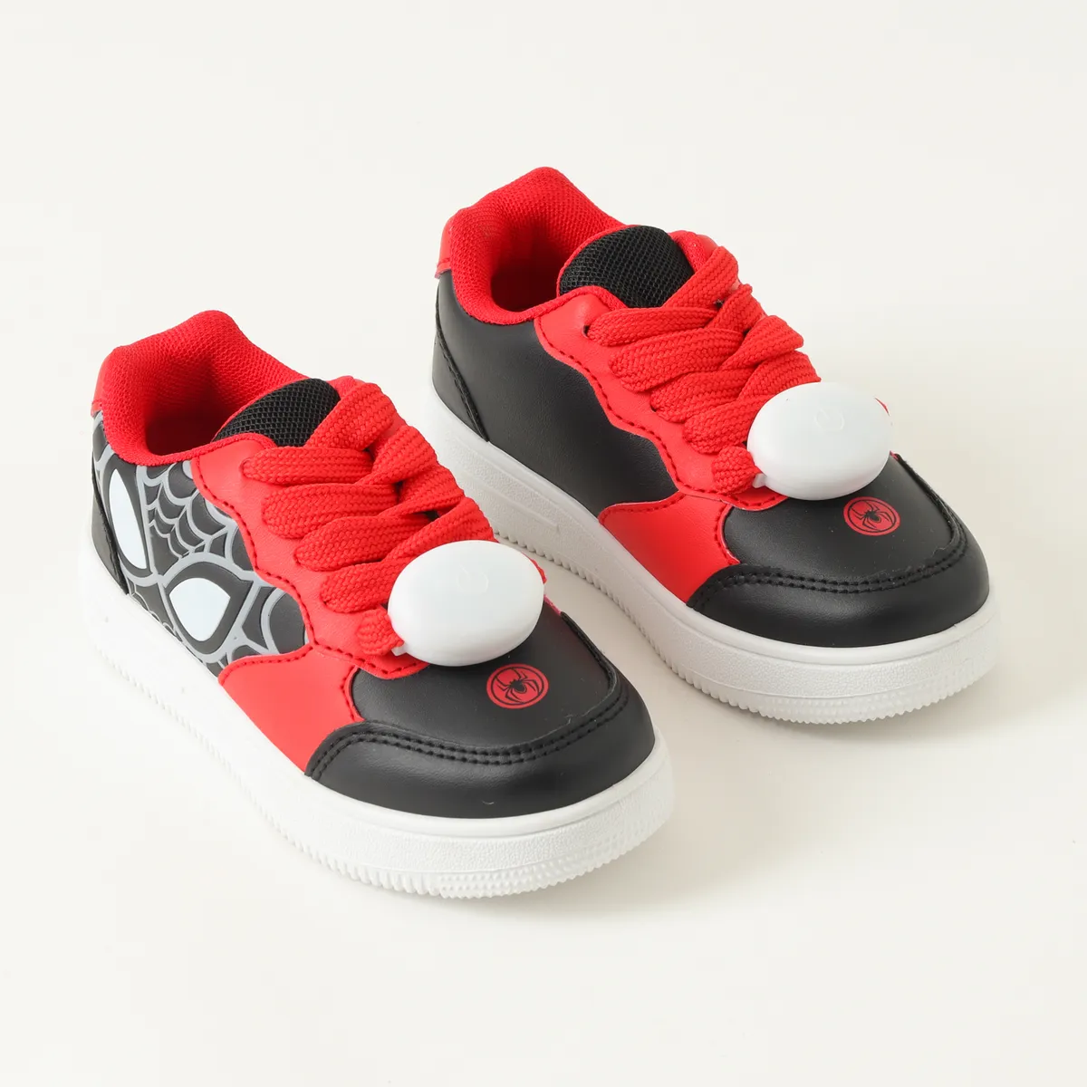 MARVEL - Zapatillas Niño Luces En Cordones Spiderman Red Negro Marvel