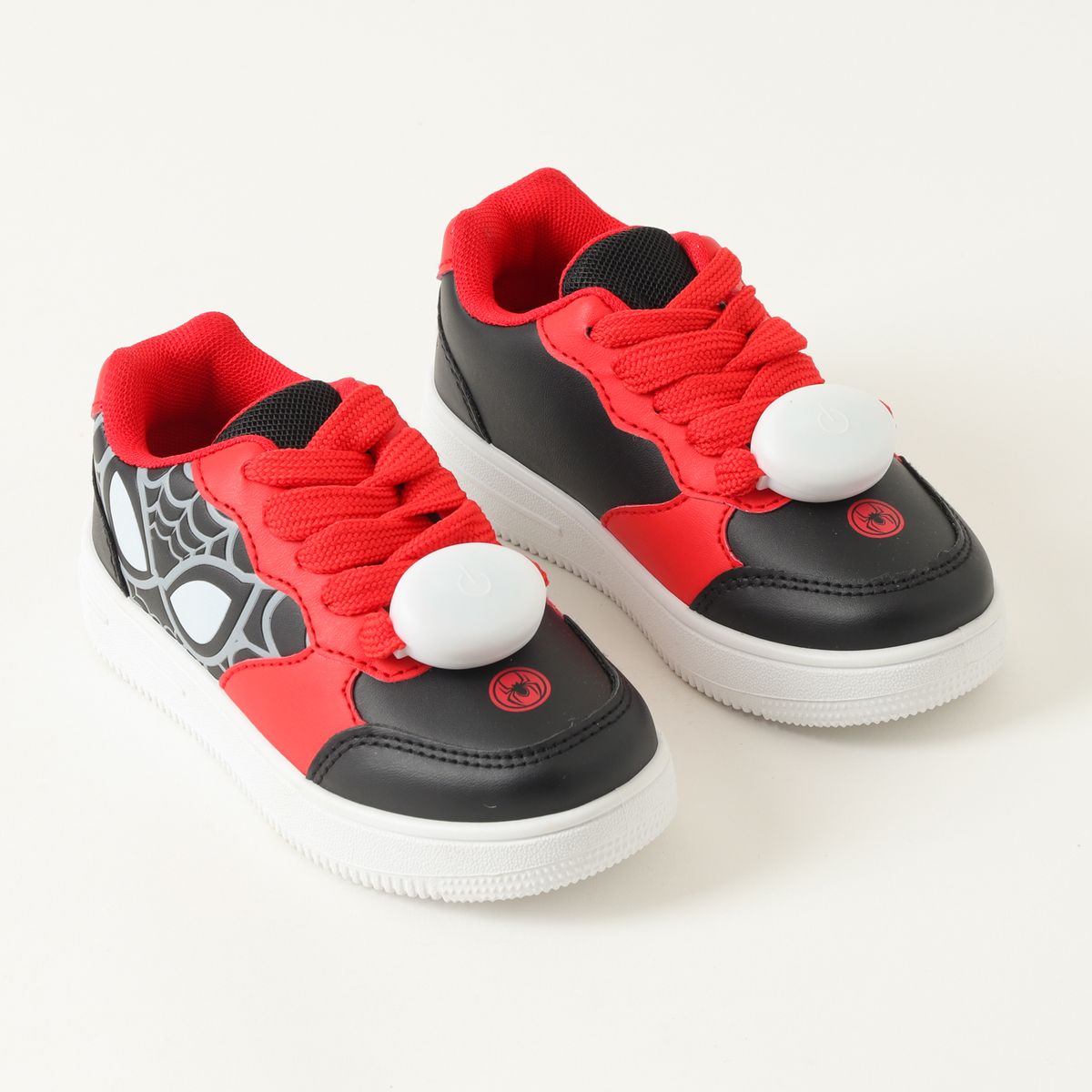 MARVEL - Zapatillas Niño Luces En Cordones Spiderman Red Negro Marvel