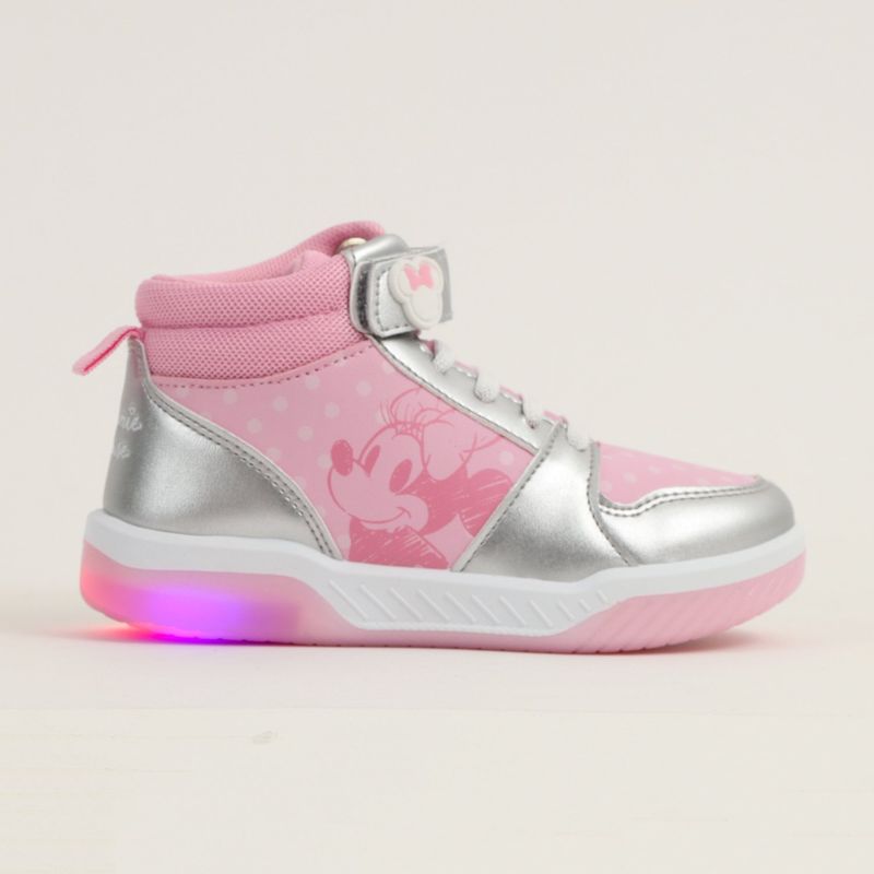 DISNEY - Zapatilla Con Luces Niña Minnie Dibujo Rosado Disney