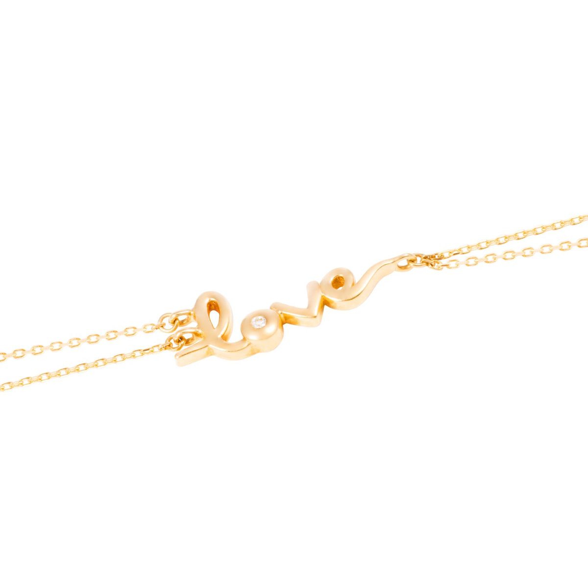 JB JOYAS BARON - Pulsera Oro Amarillo 18kt Tipo Anillo Love Diamante 1 Pts