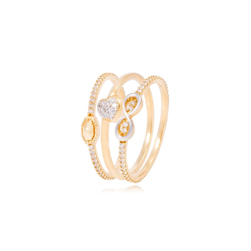 JB JOYAS BARON - Anillo Triple Oro Amarillo 18kt