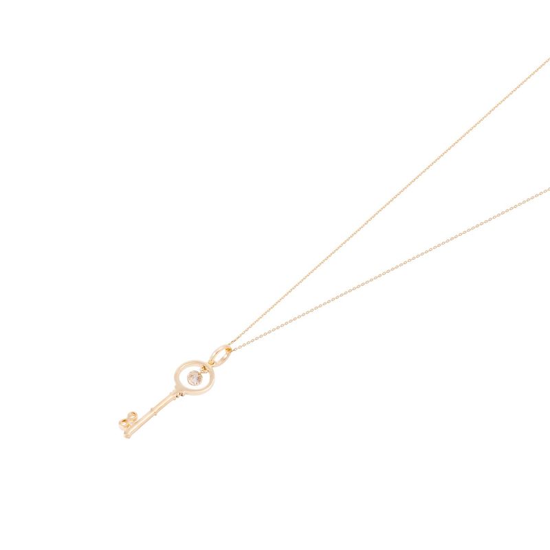 JB JOYAS BARON - Collar de Oro de 18kt Llave 8 puntos de diamante