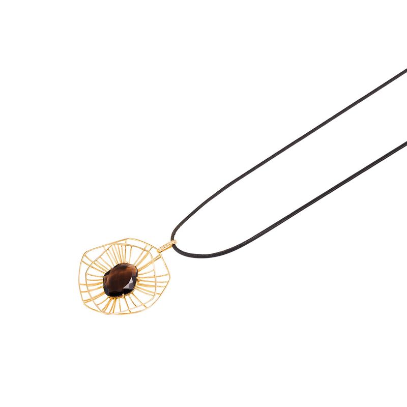 JB JOYAS BARON - Collar Oro Amarillo 18kt Diamante 7x0,5 Pts Quarzo