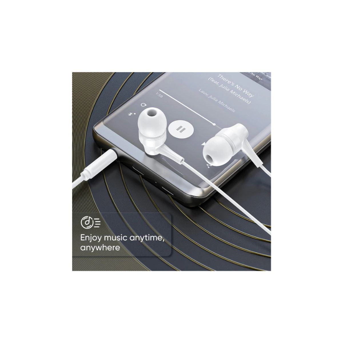 GENERICO - Auriculares con cable HS653 con microfono in-ear headset vidvie negro