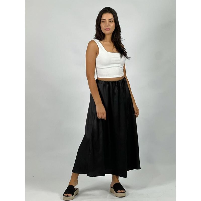 ENIGMATICA BOUTIQUE - Falda Viscoseda Larga - Café - Único