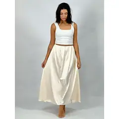 ENIGMATICA BOUTIQUE - Falda Viscoseda Larga - Café - Único