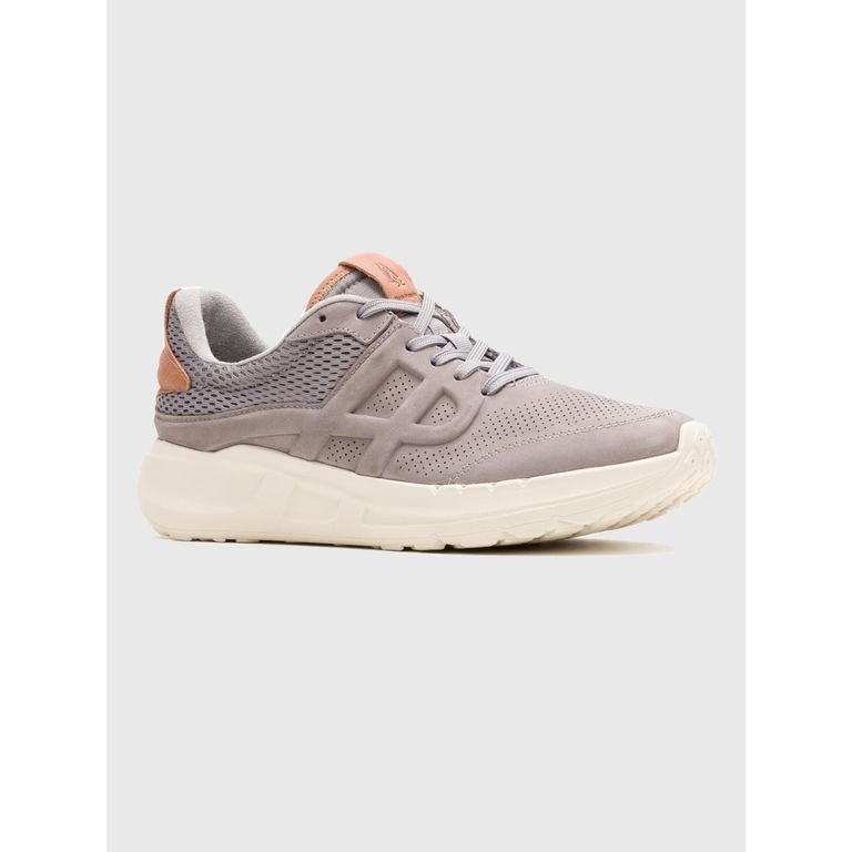Zapatilla Cuero Hombre Svty8 Runner Gris