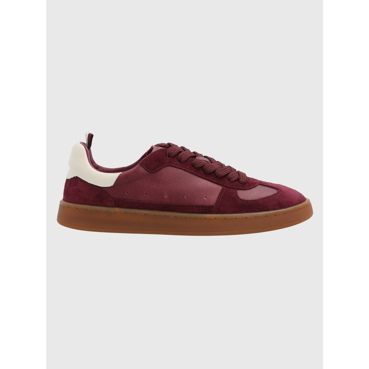 HUSH PUPPIES - Zapatilla Cuero Mujer Dallas Burdeo HUSH PUPPIES