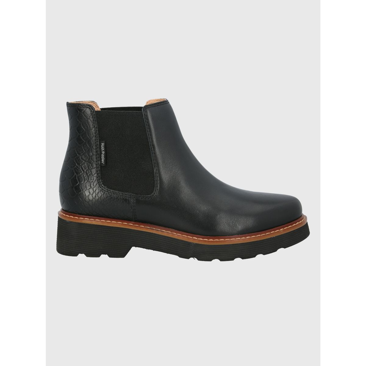 HUSH PUPPIES - Botín Cuero Mujer Bonnie Negro HUSH PUPPIES