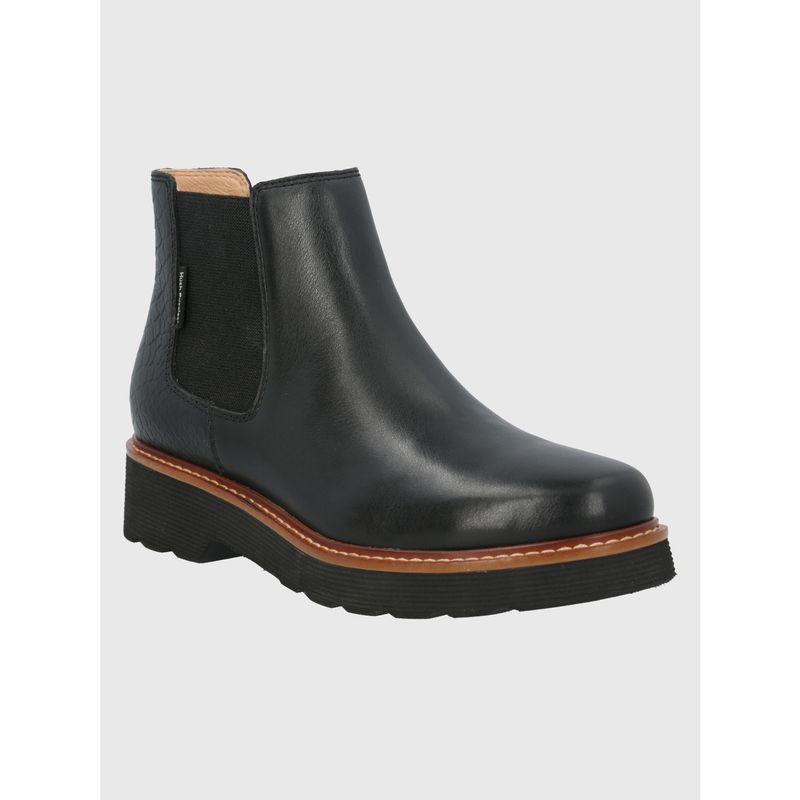 HUSH PUPPIES - Botín Cuero Mujer Bonnie Negro HUSH PUPPIES