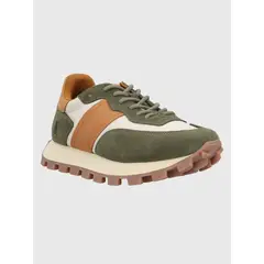 HUSH PUPPIES - Zapatilla Cuero Mujer Janet Verde