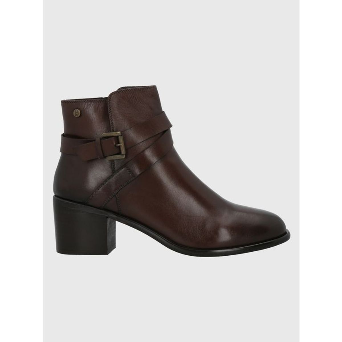 HUSH PUPPIES - Botín Cuero Mujer Amanda Café Oscuro HUSH PUPPIES
