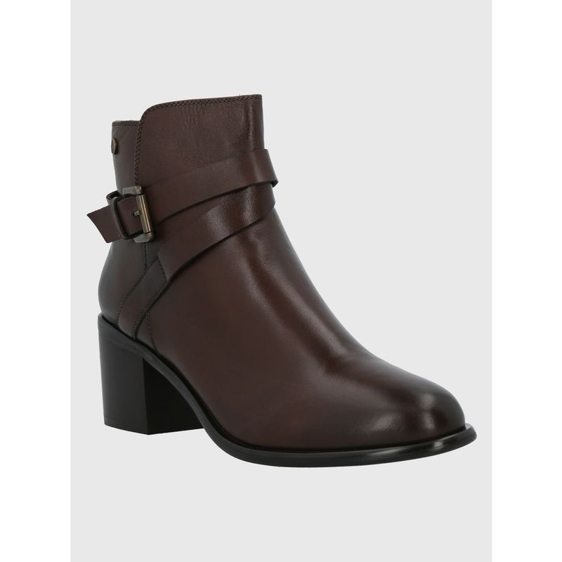 HUSH PUPPIES - Botín Cuero Mujer Amanda Café Oscuro HUSH PUPPIES