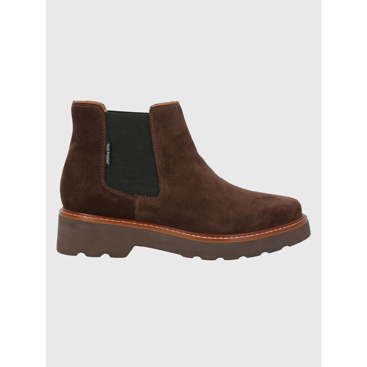 HUSH PUPPIES - Botín Cuero Mujer Bonnie Café Oscuro HUSH PUPPIES