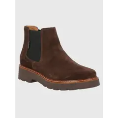 HUSH PUPPIES - Botín Cuero Mujer Bonnie Café Oscuro