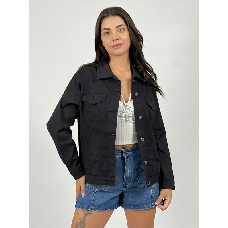 ENIGMATICA BOUTIQUE - Chaqueta De Mezclilla Dorso Rostros Abstractos - Blanco - Único