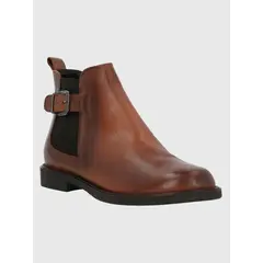 HUSH PUPPIES - Botín Cuero Mujer Fey Café