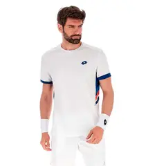 LOTTO - Polera de Tenis Hombre - Squadra III Blanco - Blanco - M